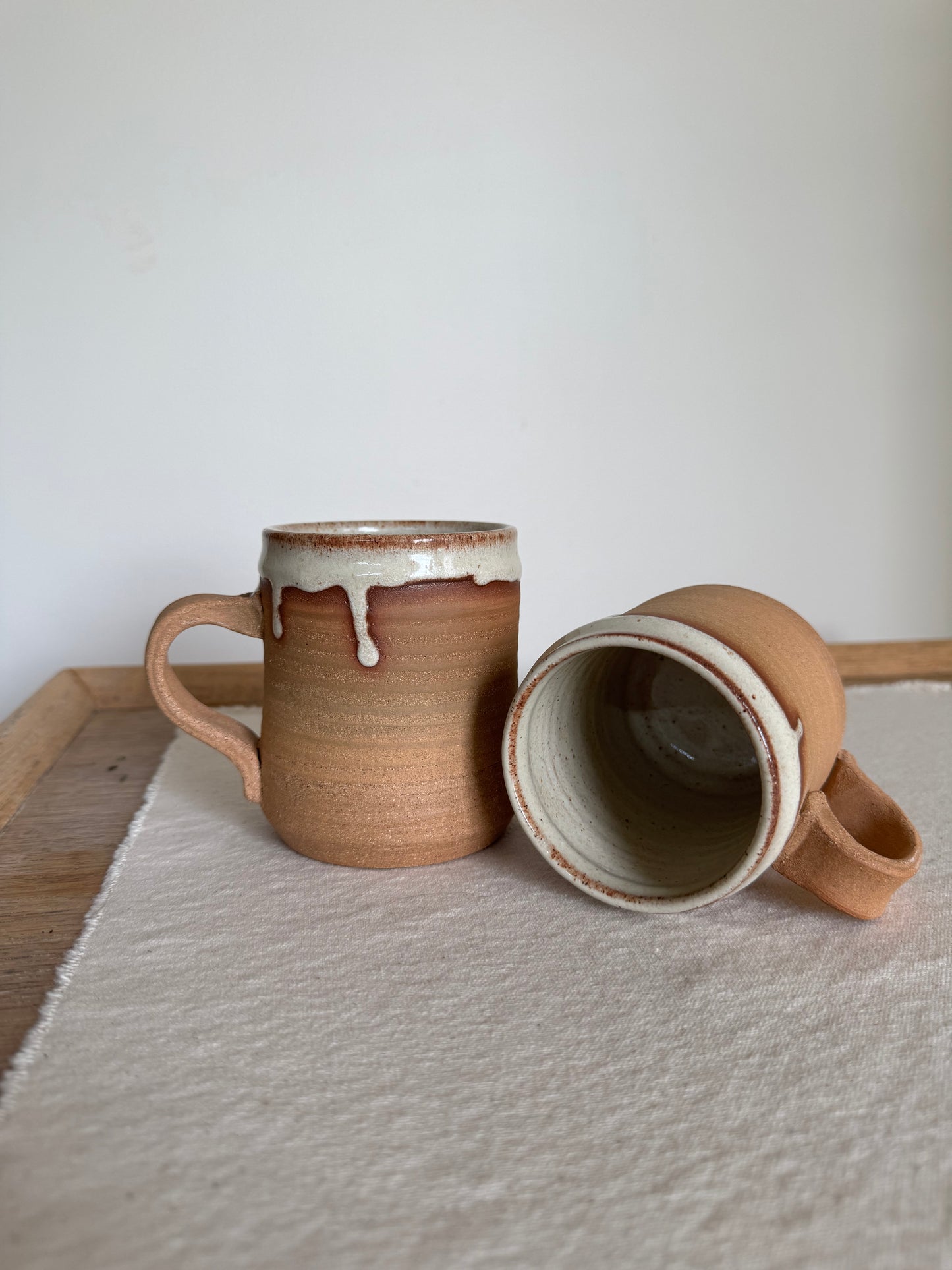White Drip Mugs