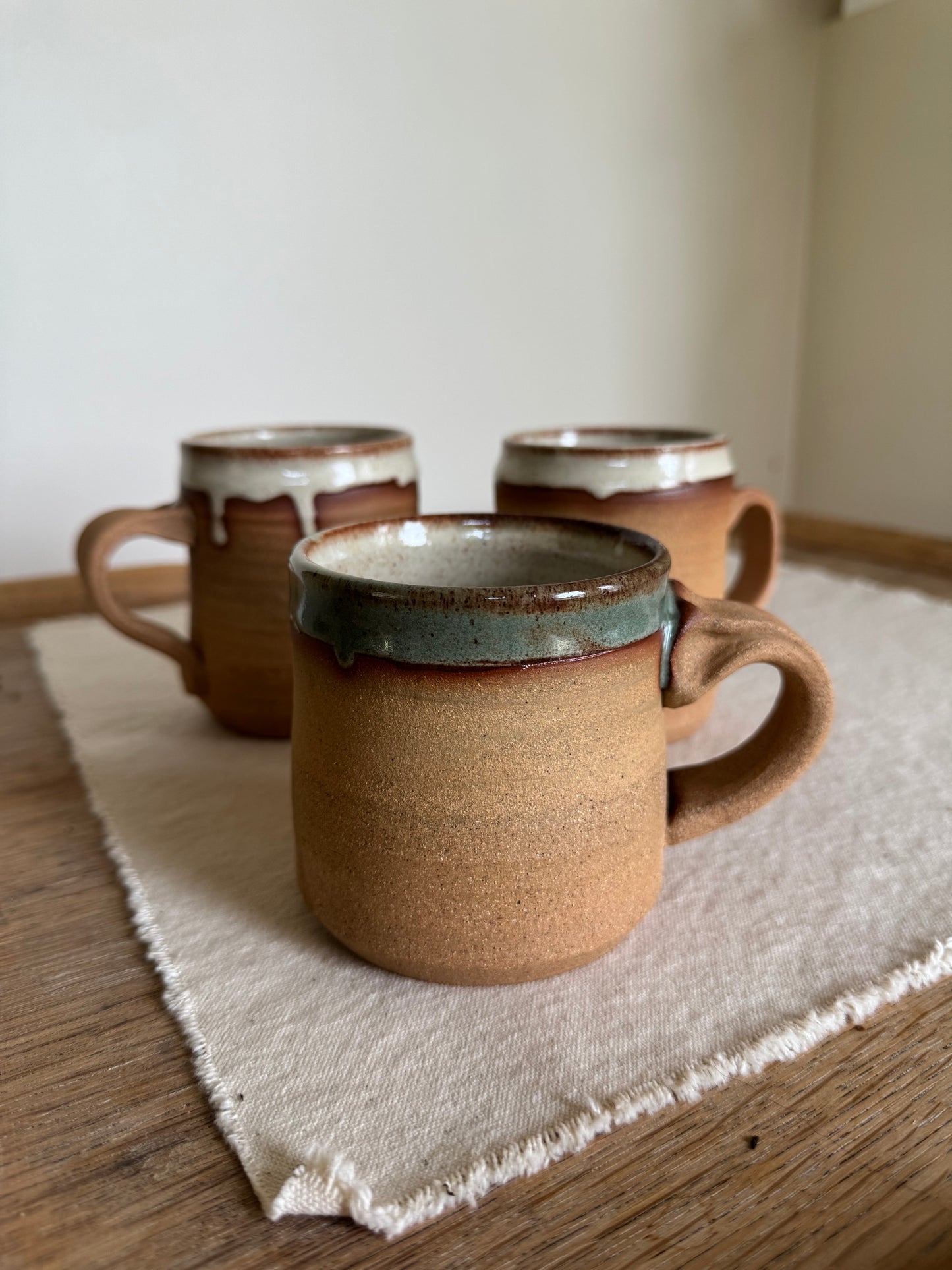 White/Blue Drip Mug