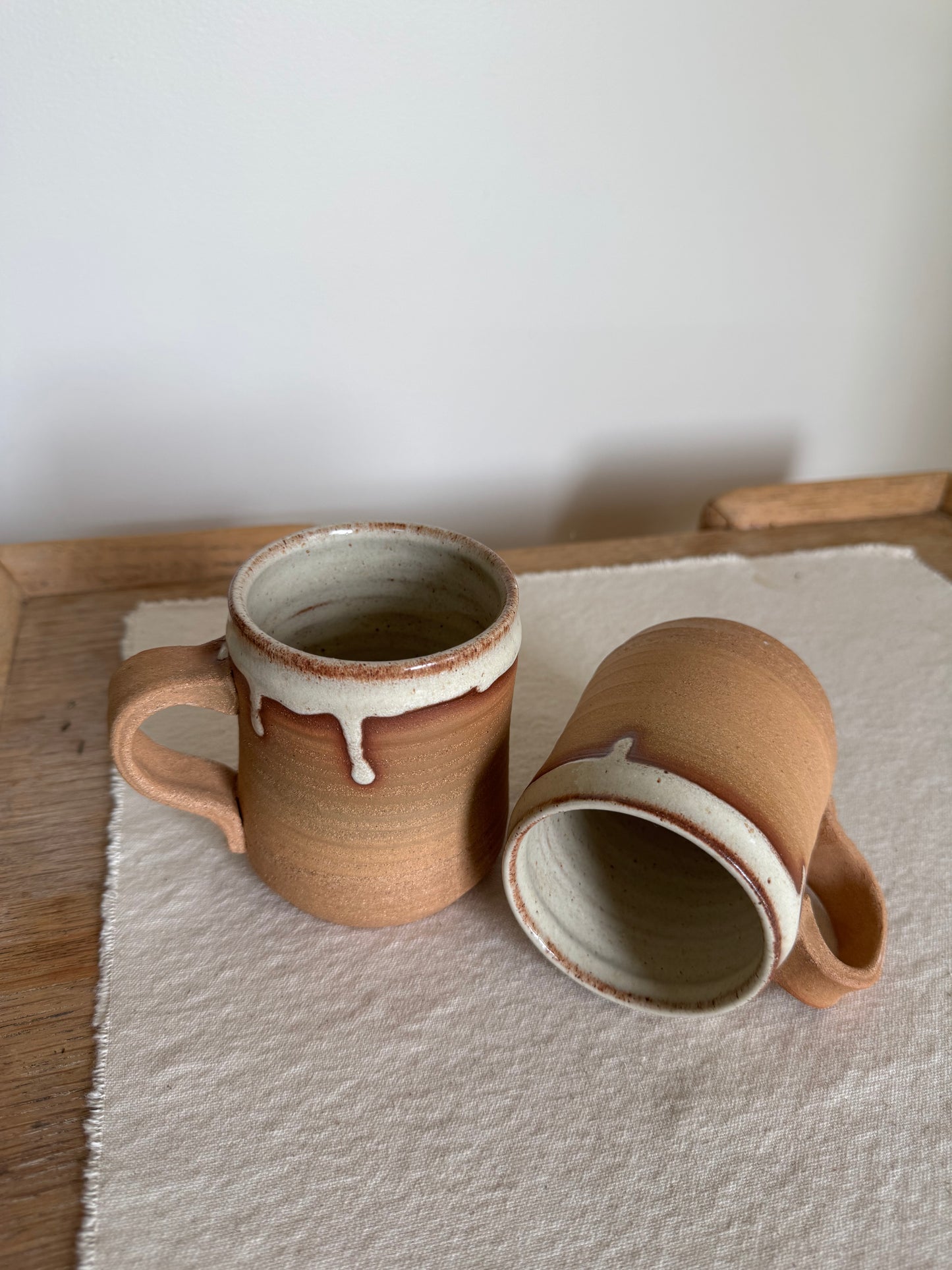 White Drip Mugs