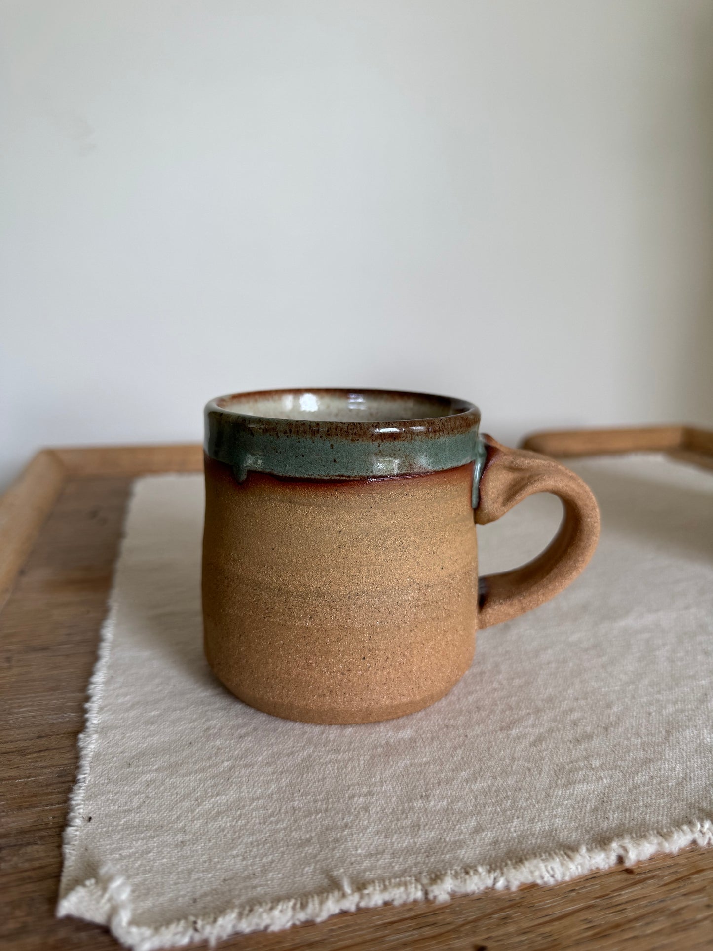 White/Blue Drip Mug