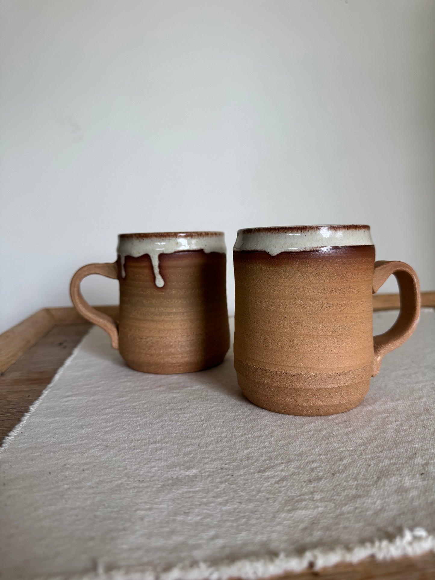 White Drip Mugs